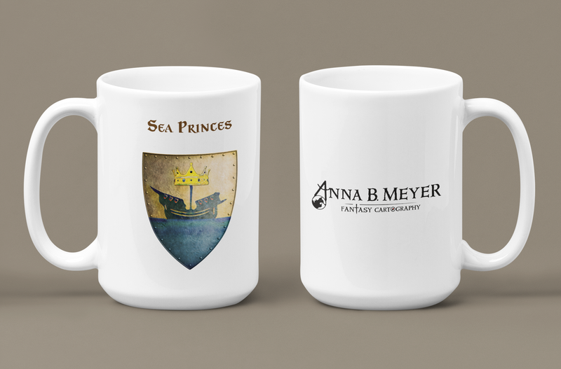Sea Princes Heraldry of Greyhawk Anna Meyer Cartography Coffee Mug 11oz/15oz