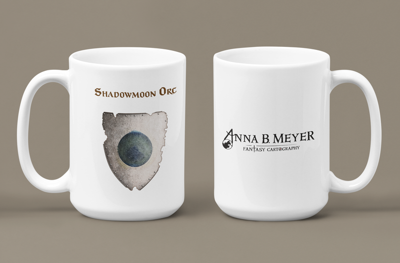 Shadowmoon Orc Heraldry of Greyhawk Anna Meyer Cartography Coffee Mug 11oz/15oz