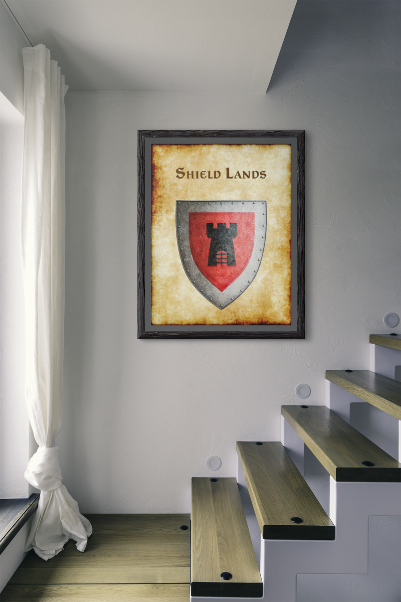 Shield Lands Heraldry of Greyhawk Anna Meyer Cartography Canvas Art Print