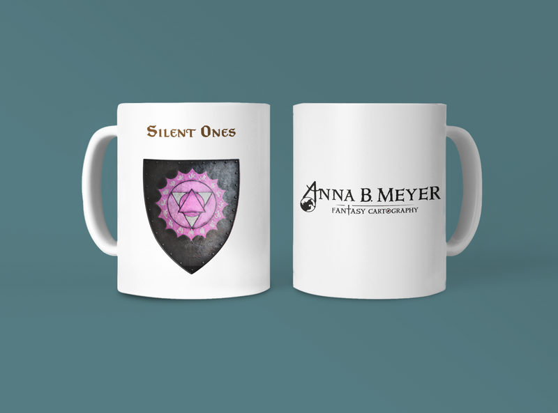 Silent Ones Heraldry of Greyhawk Anna Meyer Cartography Coffee Mug 11oz/15oz