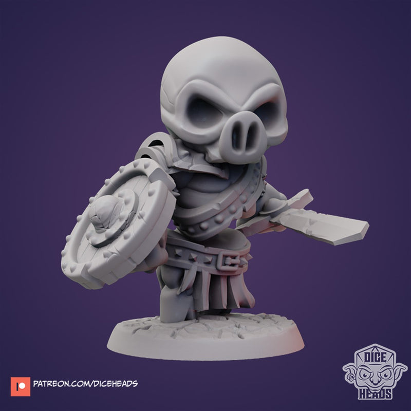 Soup Bone The Hogfolk Skeleton 3D Printed Miniature Legends of Calindria Primed