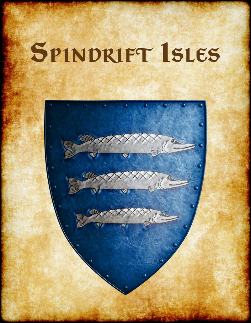 Spindrift Isles Heraldry of Greyhawk Anna Meyer Cartography Canvas Art Print