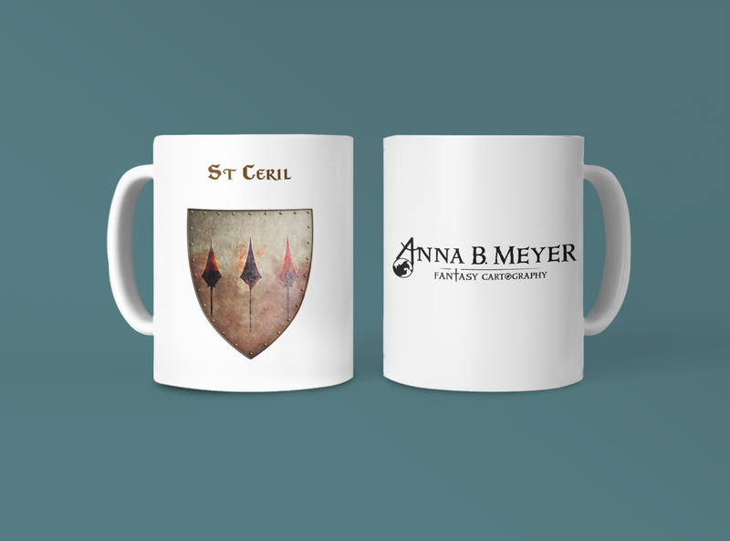 St Ceril Heraldry of Greyhawk Anna Meyer Cartography Coffee Mug 11oz/15oz
