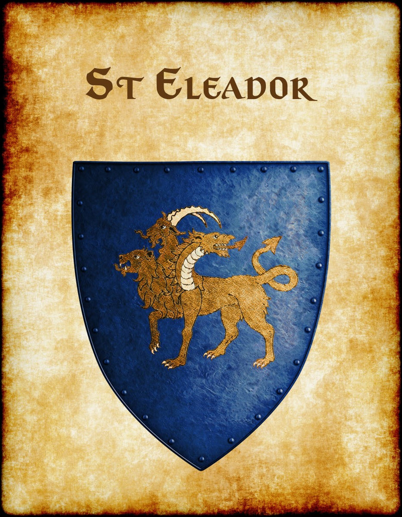 St Eleador Heraldry of Greyhawk Anna Meyer Cartography Canvas Art Print