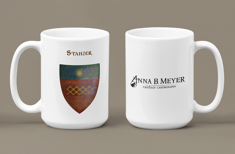 Stahzer Old Heraldry of Greyhawk Anna Meyer Cartography Coffee Mug 11oz/15oz