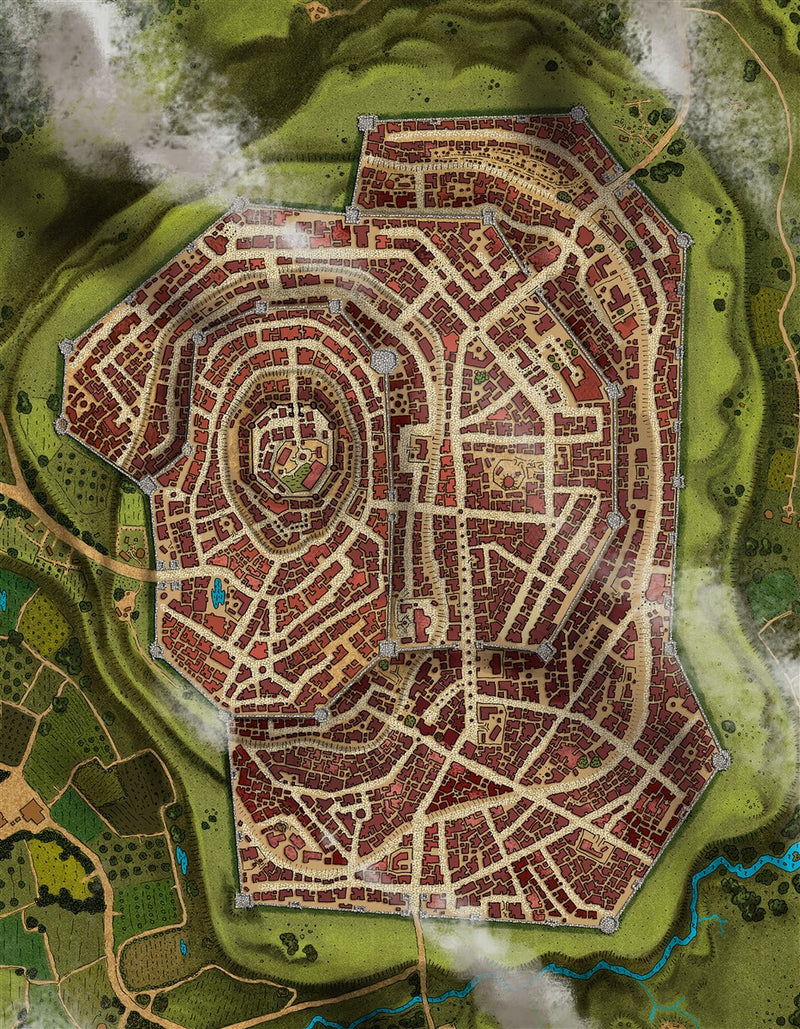 Starryfield City Fantasy Map