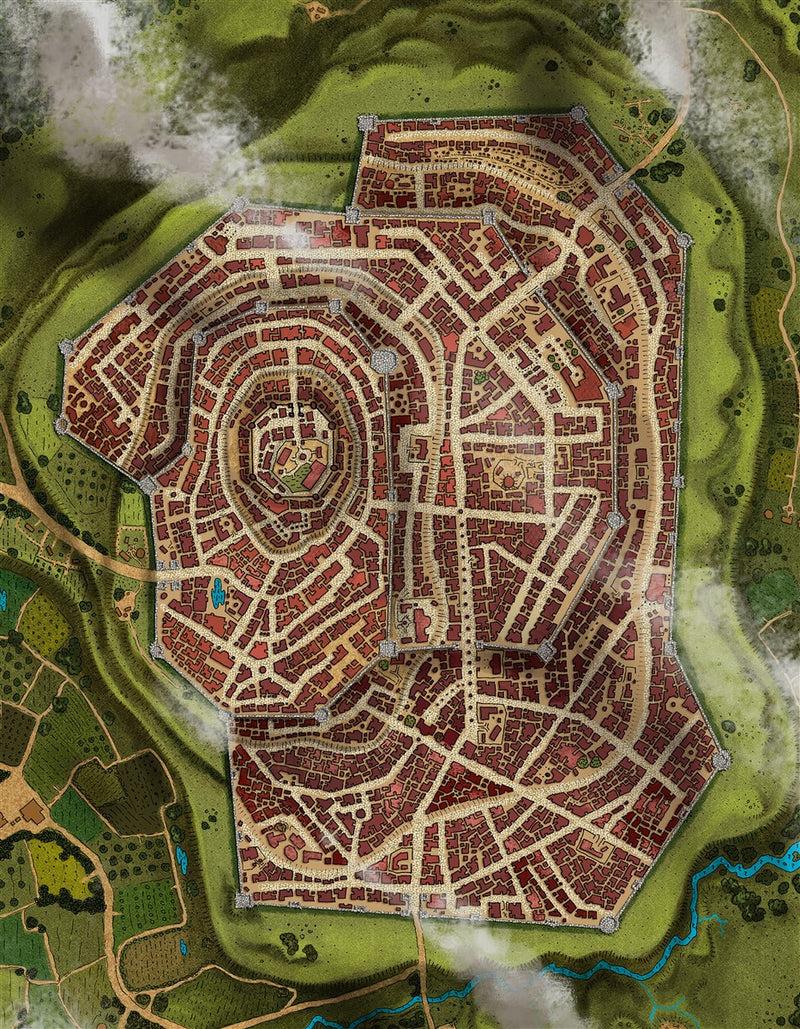 Starryfield City Fantasy Map
