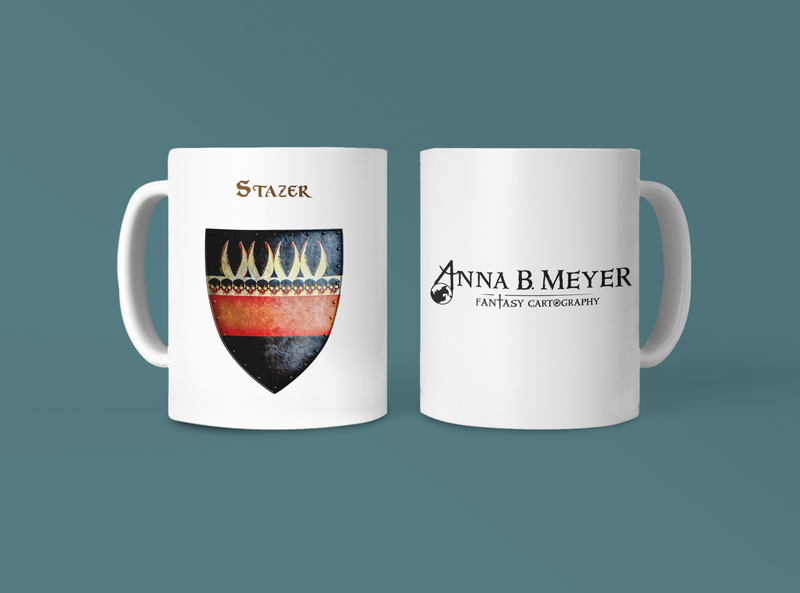 Stazer Heraldry of Greyhawk Anna Meyer Cartography Coffee Mug 11oz/15oz