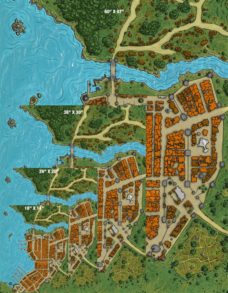 Summercoast City Fantasy Map