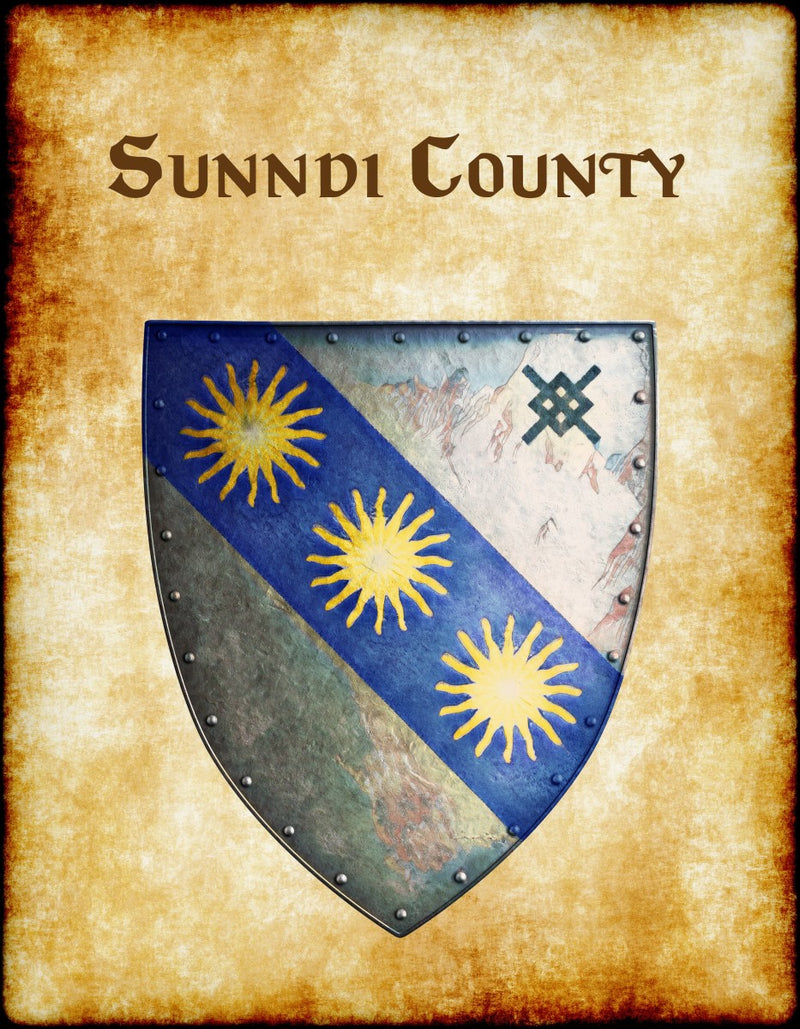 Sunndi County Heraldry of Greyhawk Anna Meyer Cartography Canvas Art Print