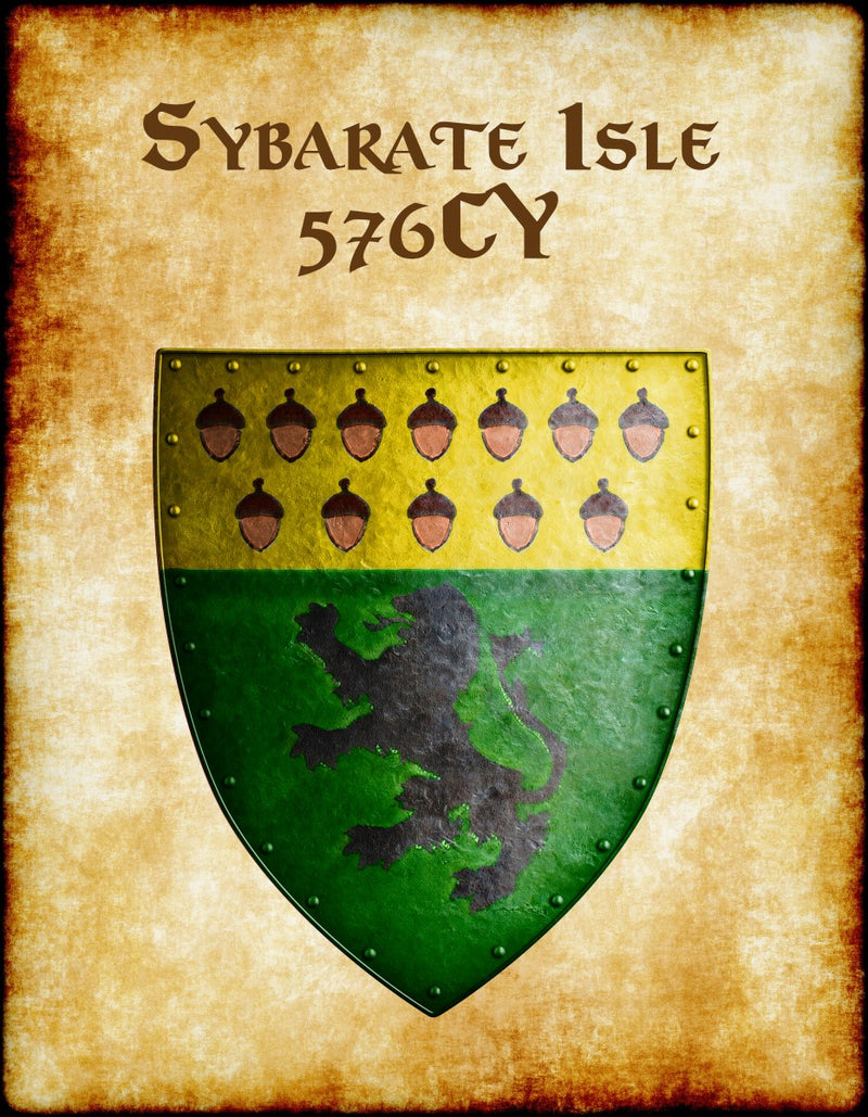 Sybarate Isle 576CY Heraldry of Greyhawk Anna Meyer Cartography Canvas Art Print