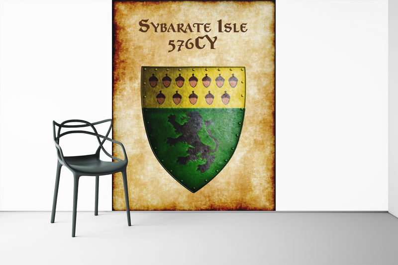 Sybarate Isle 576CY Heraldry of Greyhawk Anna Meyer Cartography Canvas Art Print