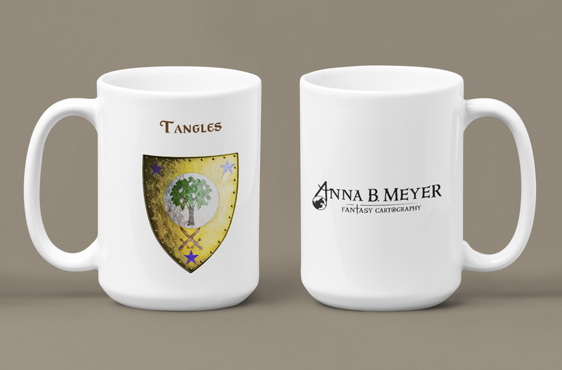 Tangles Heraldry of Greyhawk Anna Meyer Cartography Coffee Mug 11oz/15oz