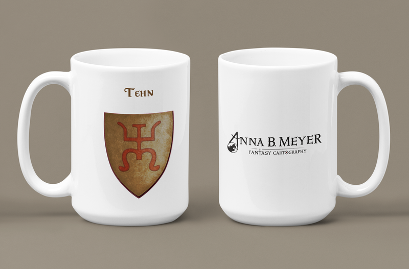 Tehn Heraldry of Greyhawk Anna Meyer Cartography Coffee Mug 11oz/15oz