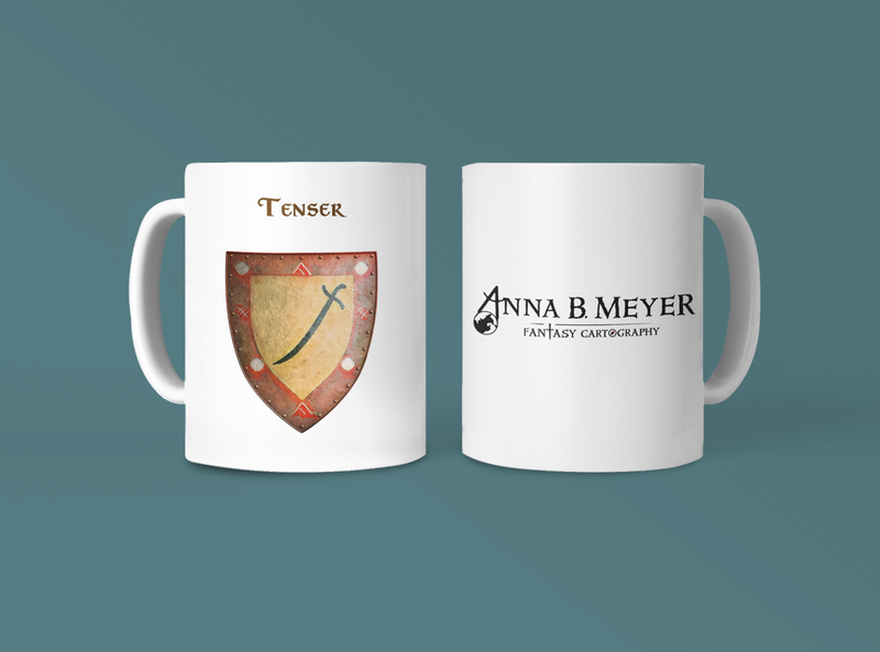 Tenser Heraldry of Greyhawk Anna Meyer Cartography Coffee Mug 11oz/15oz