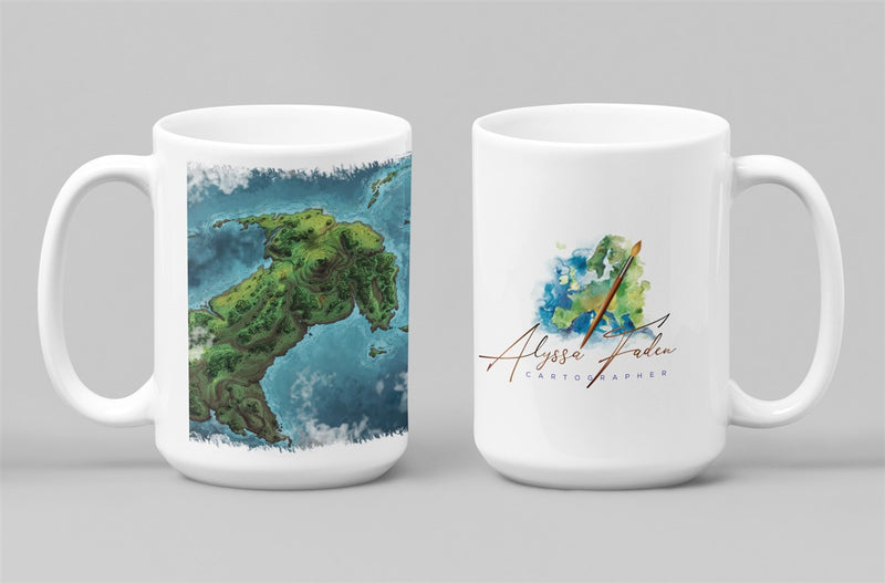 The Fallen God Island Map Coffee Mug 11oz/15oz