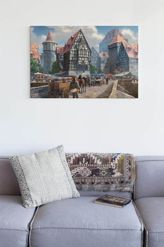 The Town Canvas Art