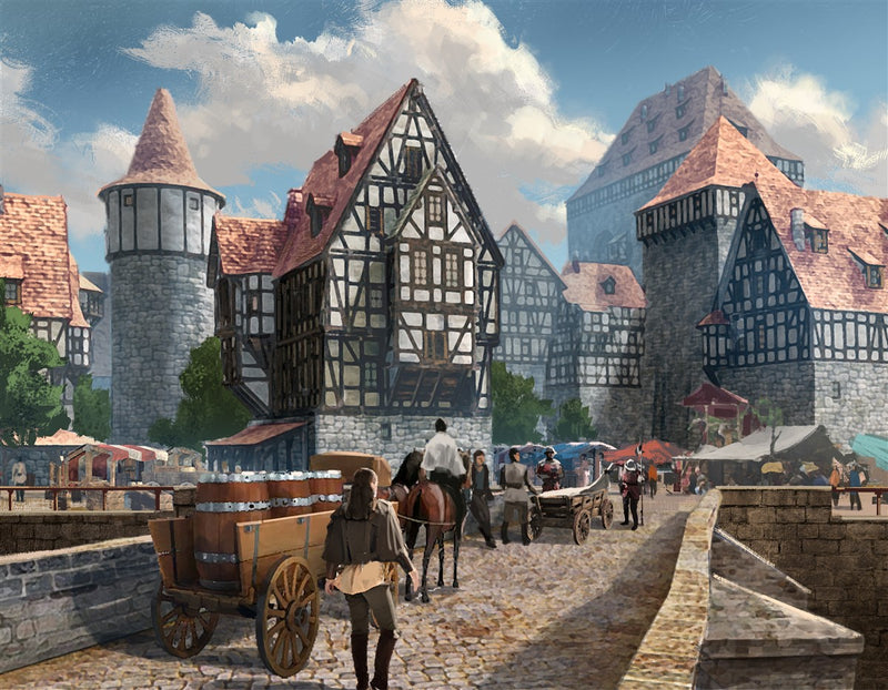 The Town Canvas Art