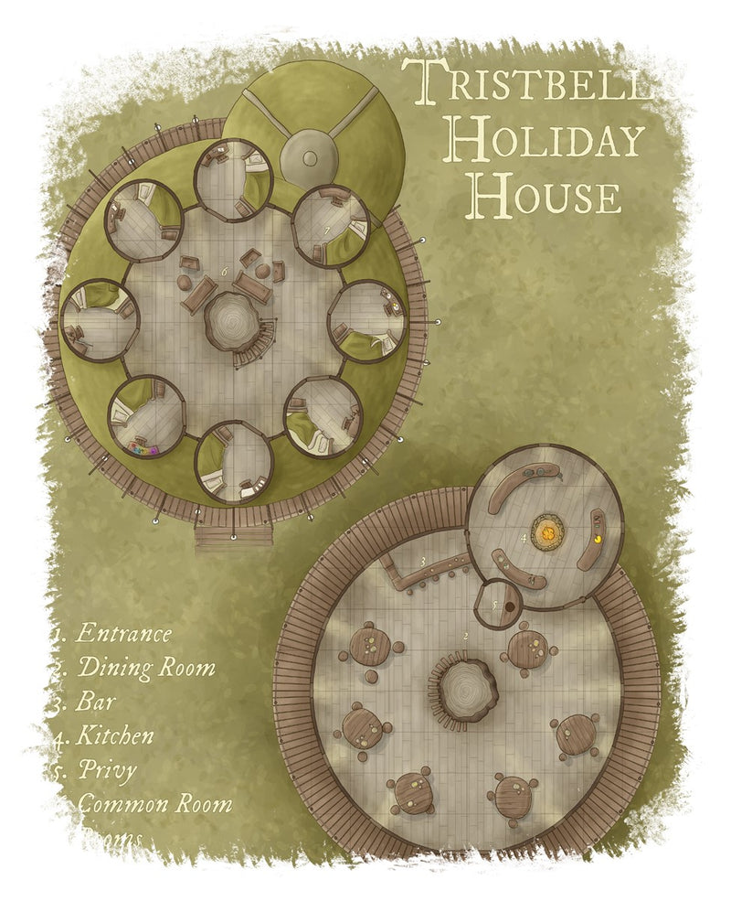 Tristbell's Holiday House Map Coffee Mug 11oz/15oz