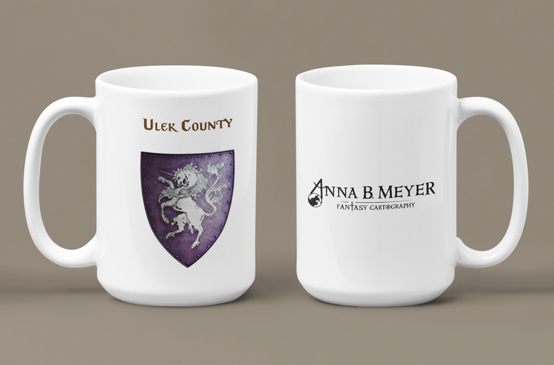 Ulek County Heraldry of Greyhawk Anna Meyer Cartography Coffee Mug 11oz/15oz