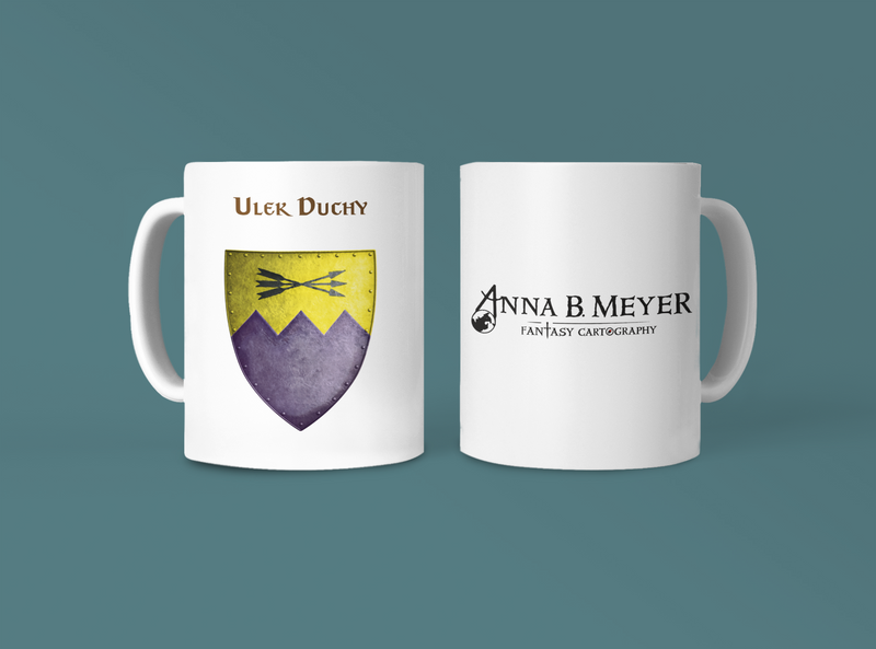 Ulek Duchy Heraldry of Greyhawk Anna Meyer Cartography Coffee Mug 11oz/15oz