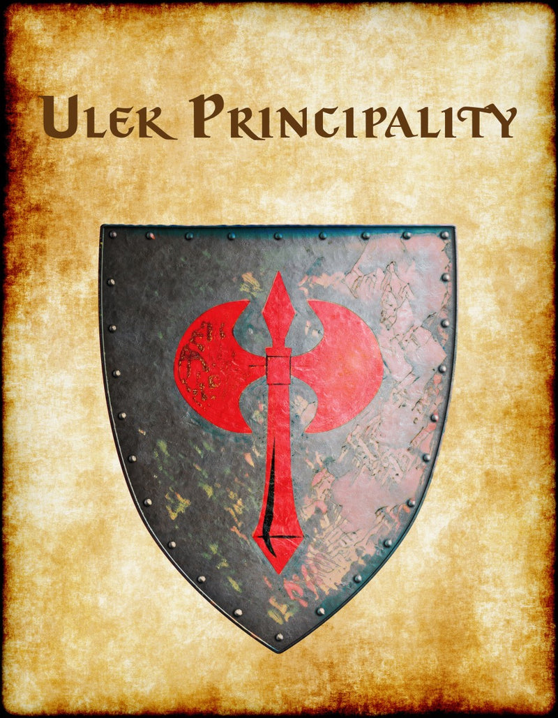 Ulek Principality Heraldry of Greyhawk Anna Meyer Cartography Canvas Art Print