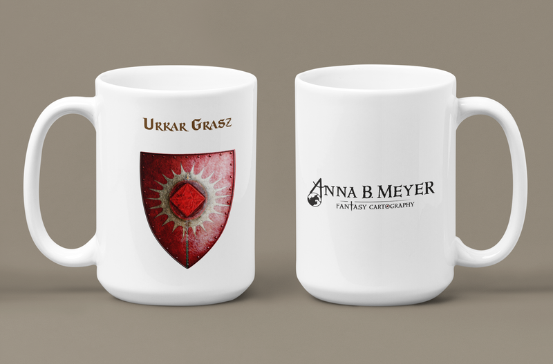 Urkar Grasz Heraldry of Greyhawk Anna Meyer Cartography Coffee Mug 11oz/15oz