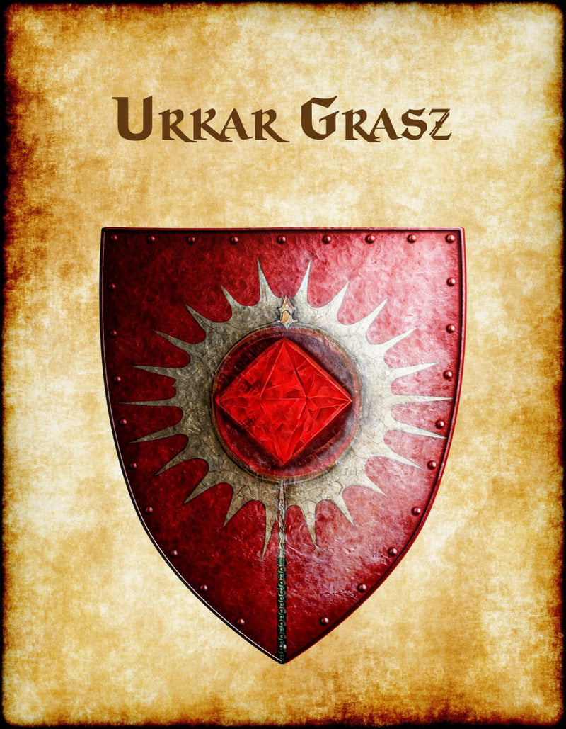 Urkar Grasz Heraldry of Greyhawk Anna Meyer Cartography Canvas Art Print
