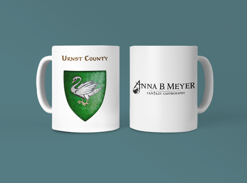 Urnst County Heraldry of Greyhawk Anna Meyer Cartography Coffee Mug 11oz/15oz