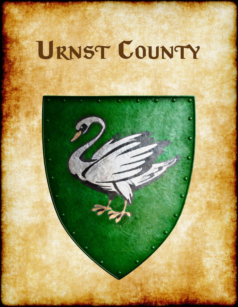 Urnst County Heraldry of Greyhawk Anna Meyer Cartography Canvas Art Print