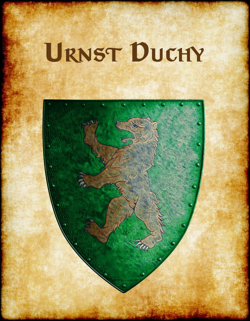 Urnst Duchy Heraldry of Greyhawk Anna Meyer Cartography Canvas Art Print