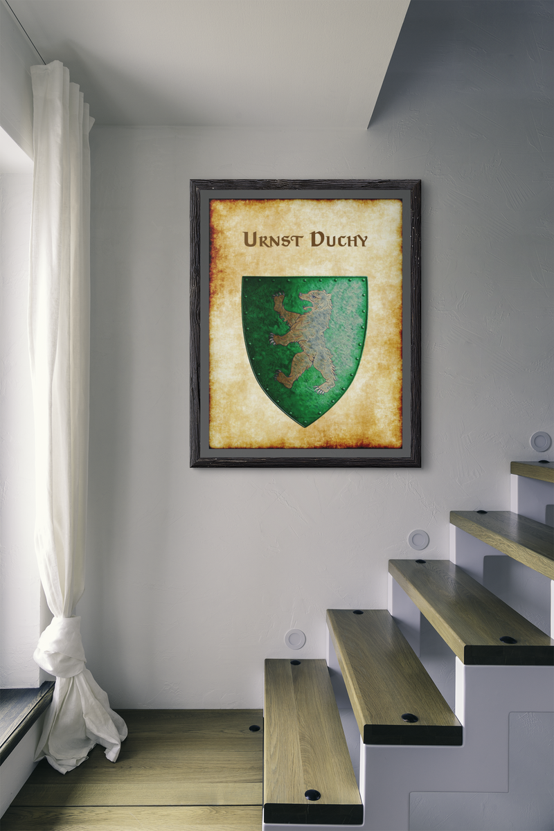 Urnst Duchy Heraldry of Greyhawk Anna Meyer Cartography Canvas Art Print