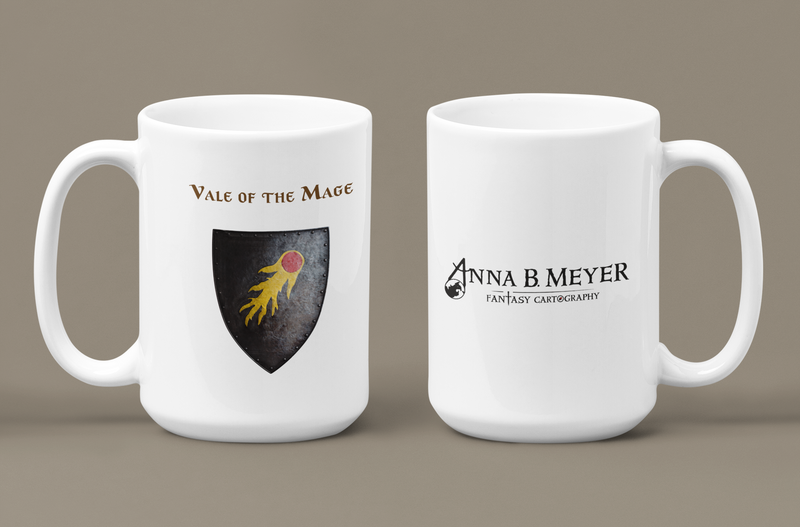 Vale of the Mage Heraldry of Greyhawk Anna Meyer Cartography Coffee Mug 11oz/15oz