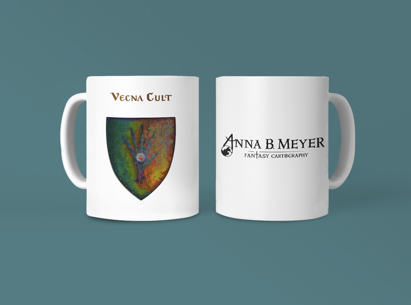 Vecna Cult Heraldry of Greyhawk Anna Meyer Cartography Coffee Mug 11oz/15oz