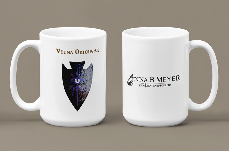 Vecna Original Heraldry of Greyhawk Anna Meyer Cartography Coffee Mug 11oz/15oz
