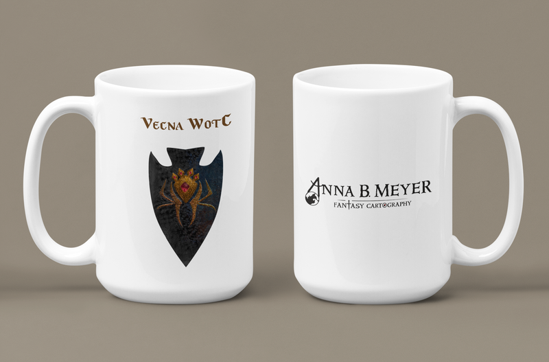 Vecna WotC Heraldry of Greyhawk Anna Meyer Cartography Coffee Mug 11oz/15oz