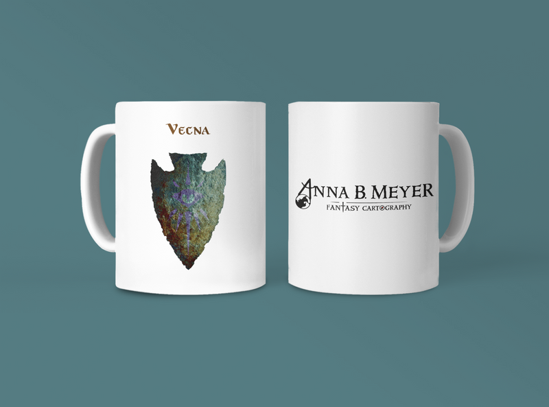 Vecna Heraldry of Greyhawk Anna Meyer Cartography Coffee Mug 11oz/15oz