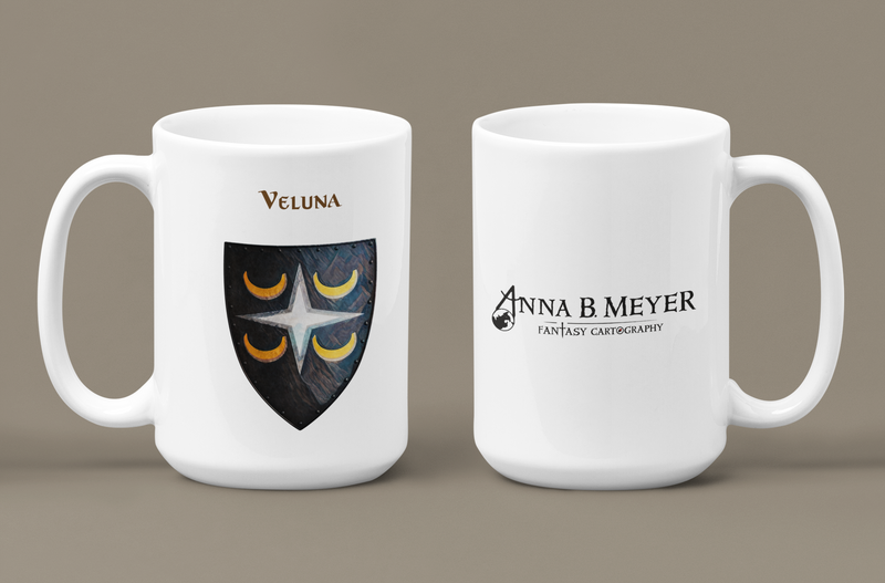 Veluna Heraldry of Greyhawk Anna Meyer Cartography Coffee Mug 11oz/15oz
