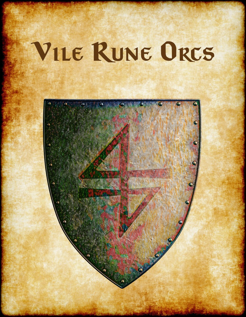 Vile Rune Orcs Heraldry of Greyhawk Anna Meyer Cartography Canvas Art Print