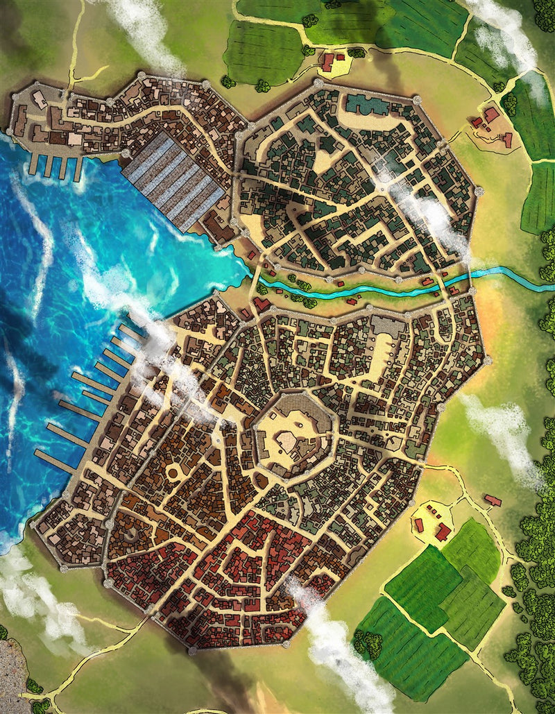 Violetnesse City Fantasy Map