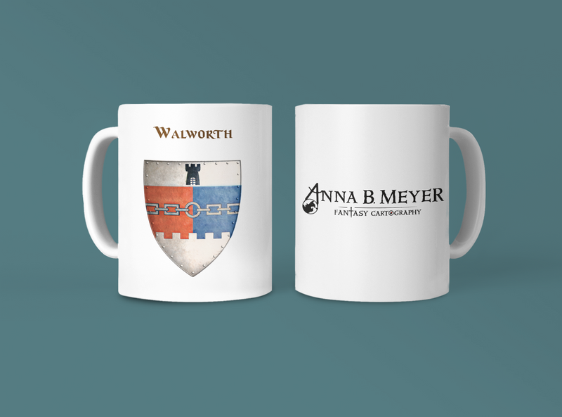 Walworth Heraldry of Greyhawk Anna Meyer Cartography Coffee Mug 11oz/15oz