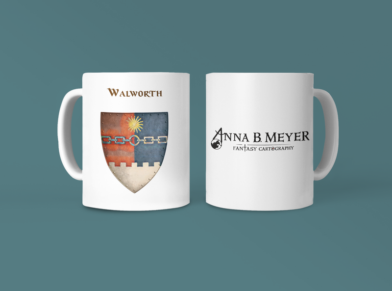 Walworth Heraldry of Greyhawk Anna Meyer Cartography Coffee Mug 11oz/15oz