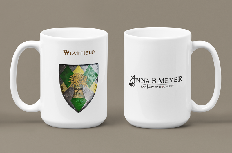 Weatfield Heraldry of Greyhawk Anna Meyer Cartography Coffee Mug 11oz/15oz