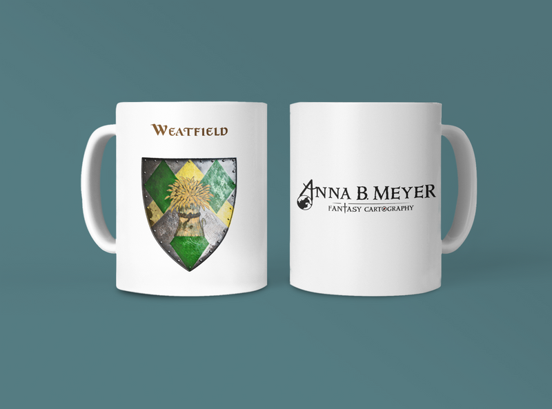Weatfield Heraldry of Greyhawk Anna Meyer Cartography Coffee Mug 11oz/15oz