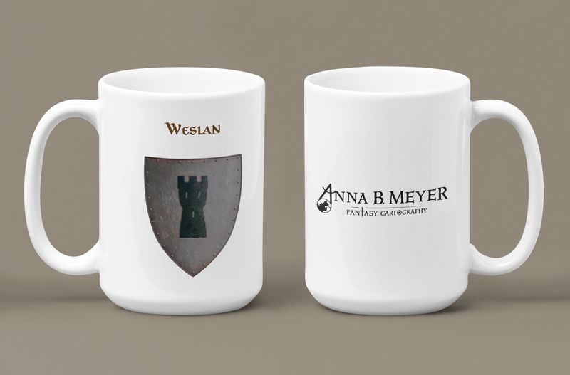Weslan Heraldry of Greyhawk Anna Meyer Cartography Coffee Mug 11oz/15oz