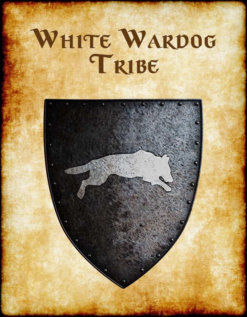 White Wardog Tribe Heraldry of Greyhawk Anna Meyer Cartography Canvas Art Print