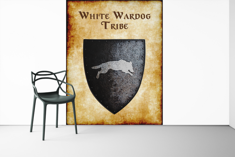 White Wardog Tribe Heraldry of Greyhawk Anna Meyer Cartography Canvas Art Print