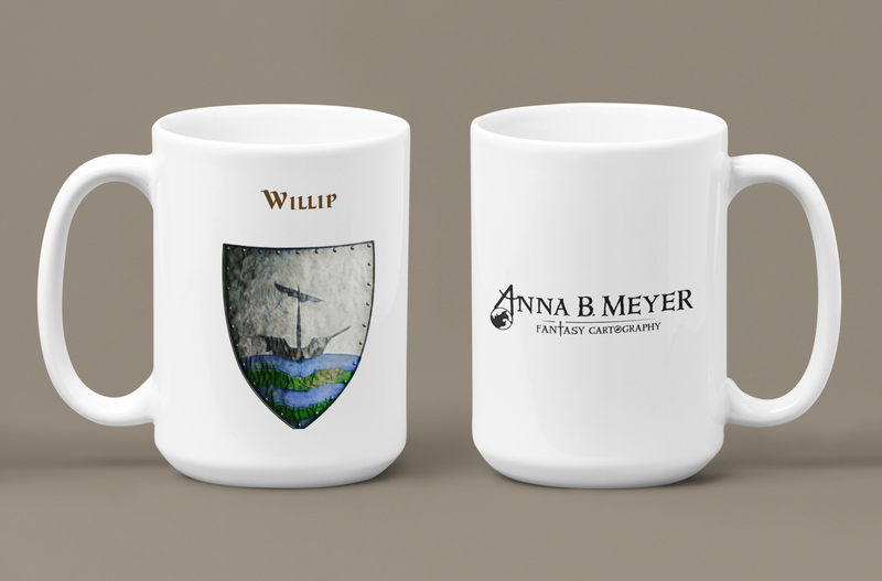 Willip Heraldry of Greyhawk Anna Meyer Cartography Coffee Mug 11oz/15oz