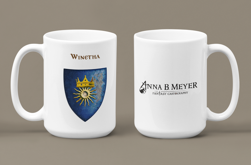 Winetha Heraldry of Greyhawk Anna Meyer Cartography Coffee Mug 11oz/15oz