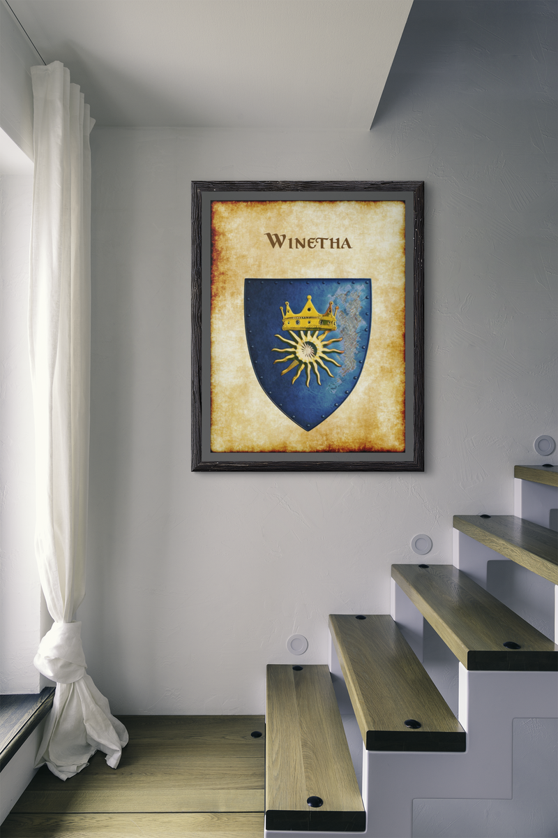 Winetha Heraldry of Greyhawk Anna Meyer Cartography Canvas Art Print